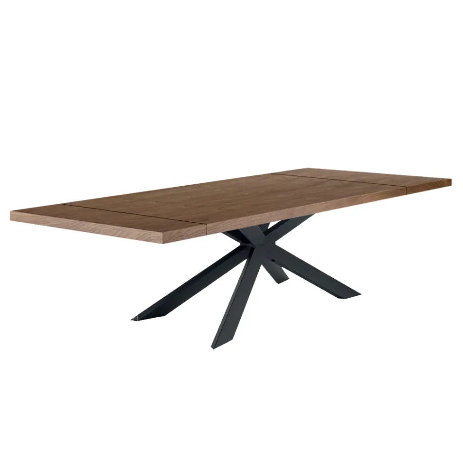 Uitschuifbare tafel tot 300 cm met gefineerd blad Made in Italy - Grotta Viadurini