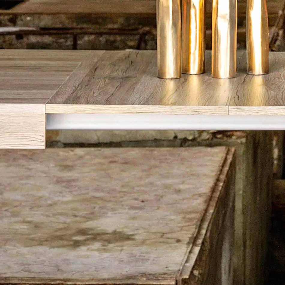 Tafel uit te breiden tot 300 cm modern design melamine Oky Viadurini