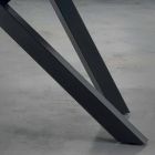 Uitschuifbare tafel tot 300 cm in Fenix en staal Made in Italy - Settimmio Viadurini
