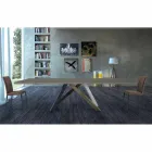 Uitschuifbare tafel tot 300 cm in Fenix en staal Made in Italy - Settimmio Viadurini
