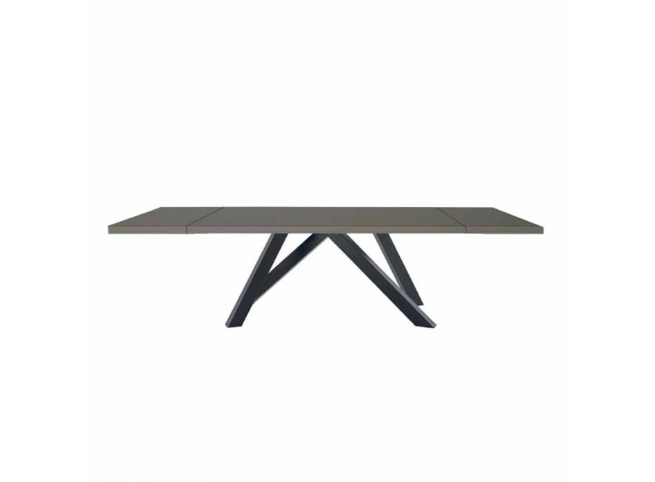 Uitschuifbare tafel tot 300 cm in Fenix en staal Made in Italy - Settimmio Viadurini