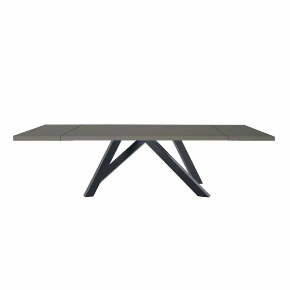 Uitschuifbare tafel tot 300 cm in Fenix en staal Made in Italy - Settimmio Viadurini