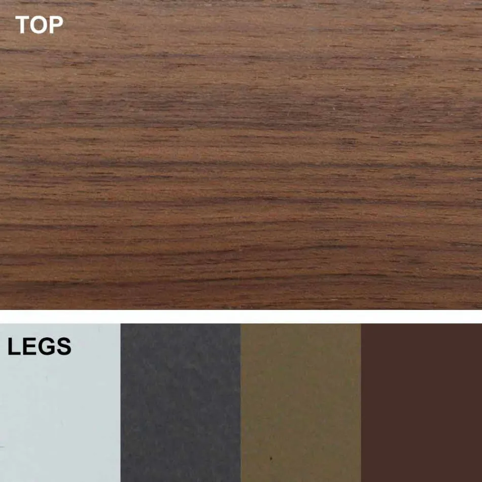 Uitschuifbare tafel tot 300 cm in hout en staal Made in Italy - Settimmio Viadurini