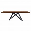 Uitschuifbare tafel tot 300 cm in hout en staal Made in Italy - Settimmio