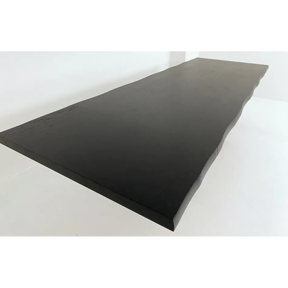 Uitschuifbare tafel tot 300 cm in gefineerd hout en glas - Scheur Viadurini