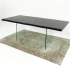 Uitschuifbare tafel tot 300 cm in gefineerd hout en glas - Scheur Viadurini