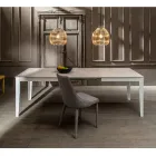 Uitschuifbare tafel tot 316 cm in melamine en metalen onderstel - wierook Viadurini