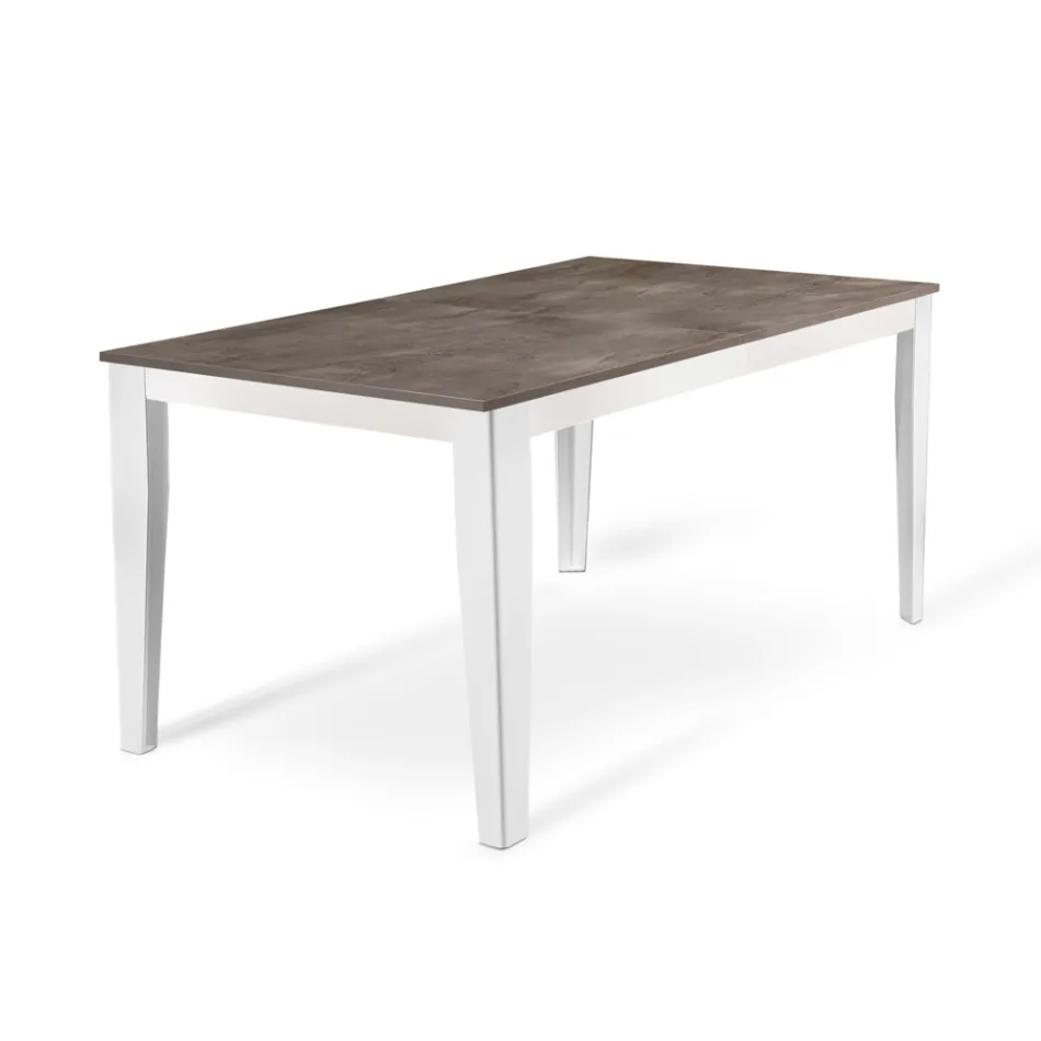Uitschuifbare tafel tot 316 cm in melamine en metalen onderstel - Wierook Viadurini