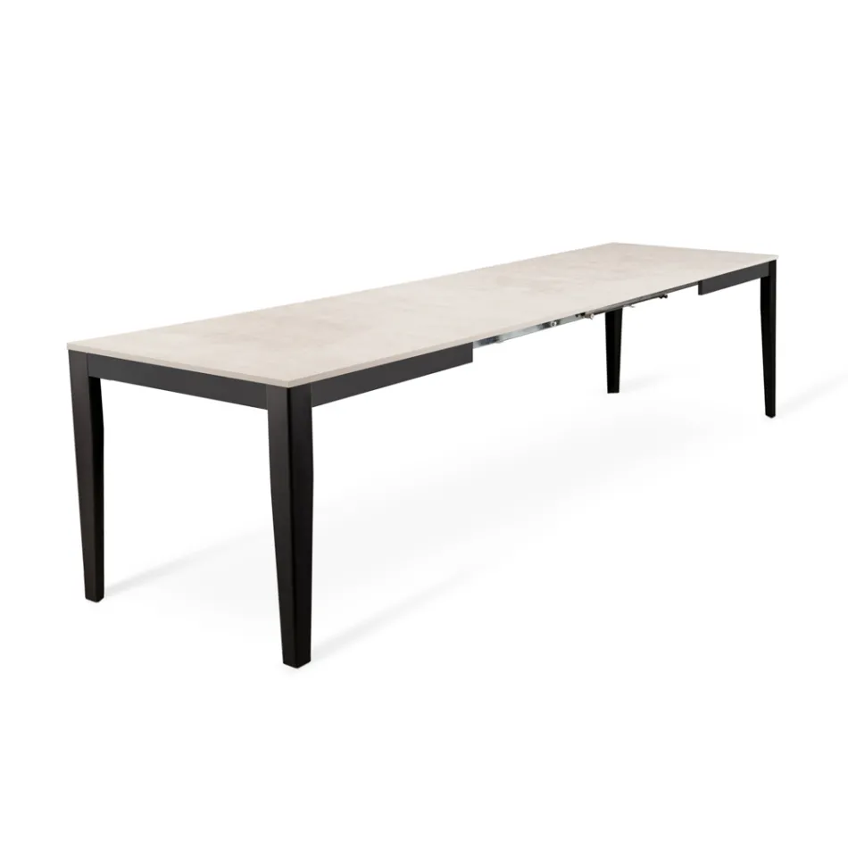 Uitschuifbare tafel tot 316 cm in melamine en metalen onderstel - wierook Viadurini