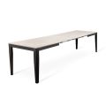 Uitschuifbare tafel tot 316 cm in melamine en metalen onderstel - wierook