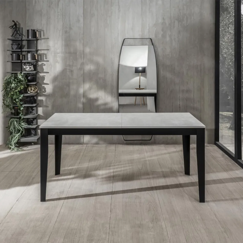 Uitschuifbare tafel tot 316 cm in melamine en metalen onderstel - wierook Viadurini