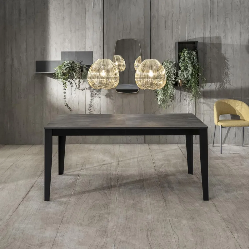 Uitschuifbare tafel tot 316 cm in melamine en metalen onderstel - wierook Viadurini