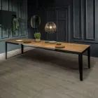 Uitschuifbare tafel tot 316 cm in melamine en metalen onderstel - Wierook Viadurini