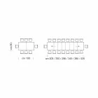 Uitschuifbare tafel tot 470 cm van Made in Italy gefineerd hout – Gordito Viadurini