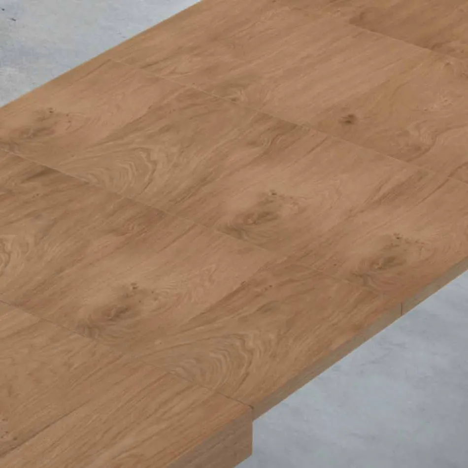 Uitschuifbare tafel tot 470 cm van Made in Italy gefineerd hout – Gordito Viadurini