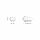 Uitschuifbare tafel tot 470 cm van Made in Italy gefineerd hout – Gordito Viadurini