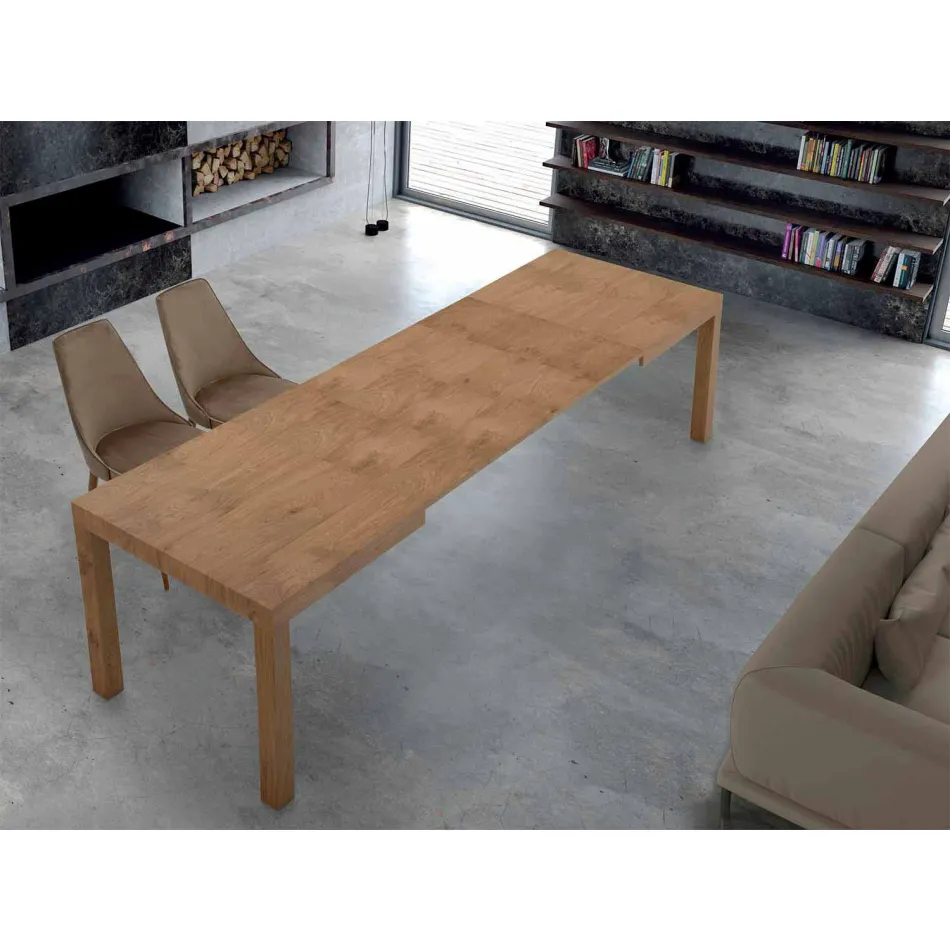 Uitschuifbare tafel tot 470 cm van Made in Italy gefineerd hout – Gordito Viadurini