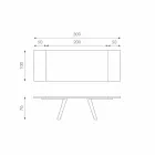 Uitschuifbare eikenfineertafel en Travis black metal Viadurini