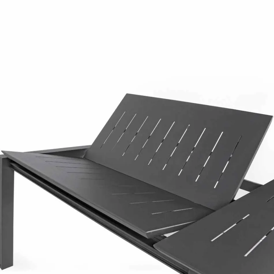 Uitschuifbare tafel in aluminium, modern design voor outdoor homemotion - Casper Viadurini
