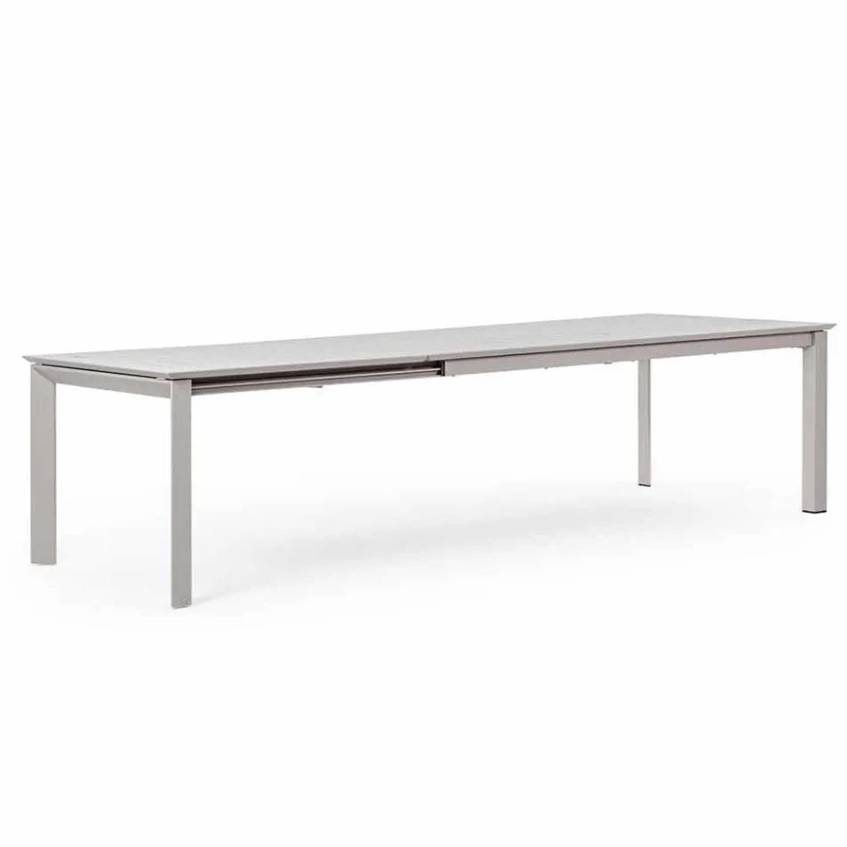 Uitschuifbare tafel in aluminium, modern design voor outdoor homemotion - Casper Viadurini
