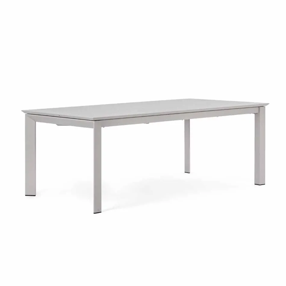Uitschuifbare tafel in aluminium, modern design voor outdoor homemotion - Casper Viadurini
