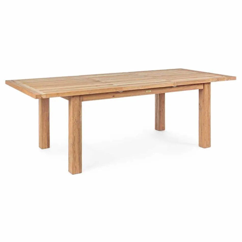 Uitschuifbare houten tuintafel voor 6 personen Homemotion - Hunter Viadurini