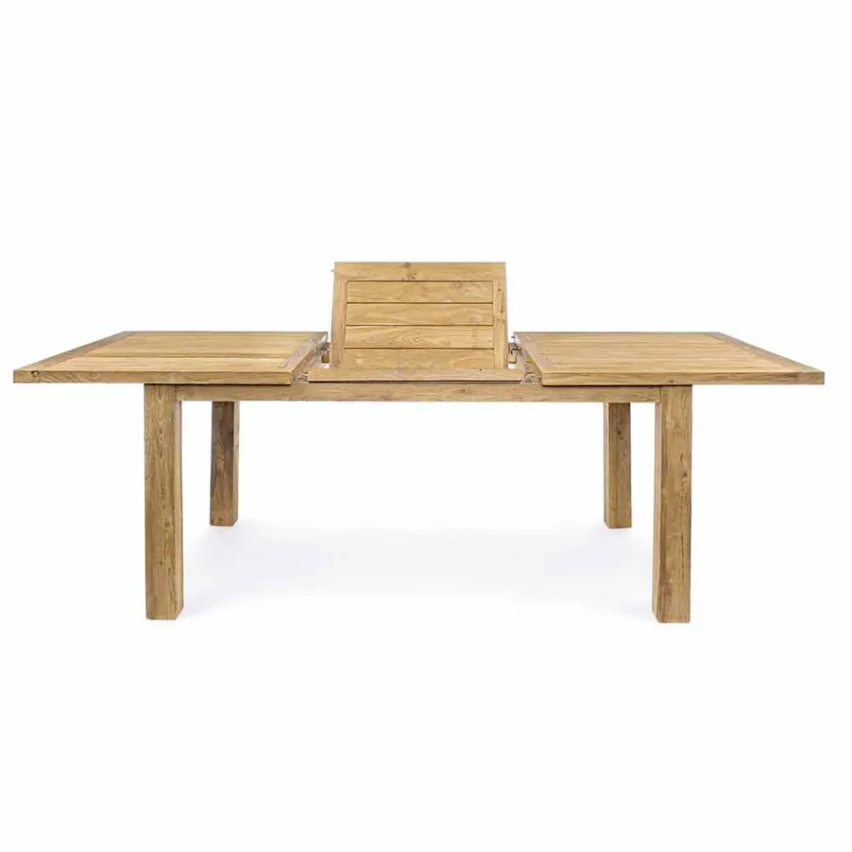 Uitschuifbare houten tuintafel voor 6 personen Homemotion - Hunter Viadurini
