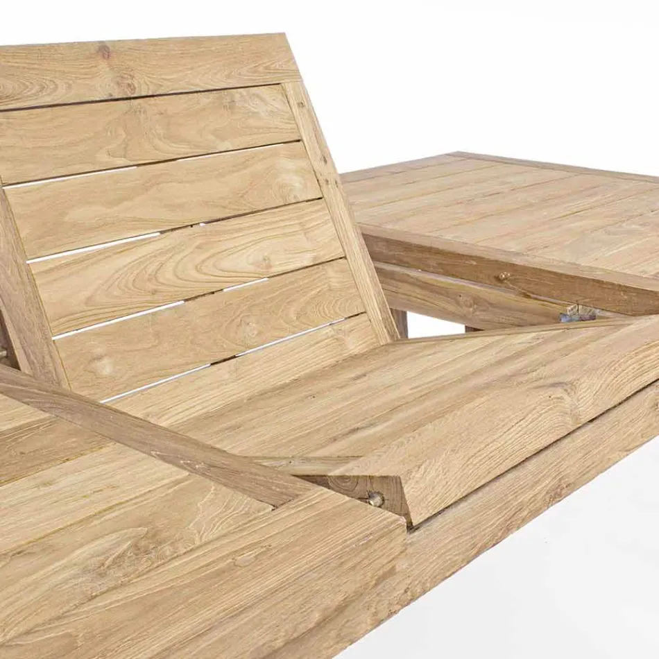 Uitschuifbare houten tuintafel voor 6 personen Homemotion - Hunter Viadurini