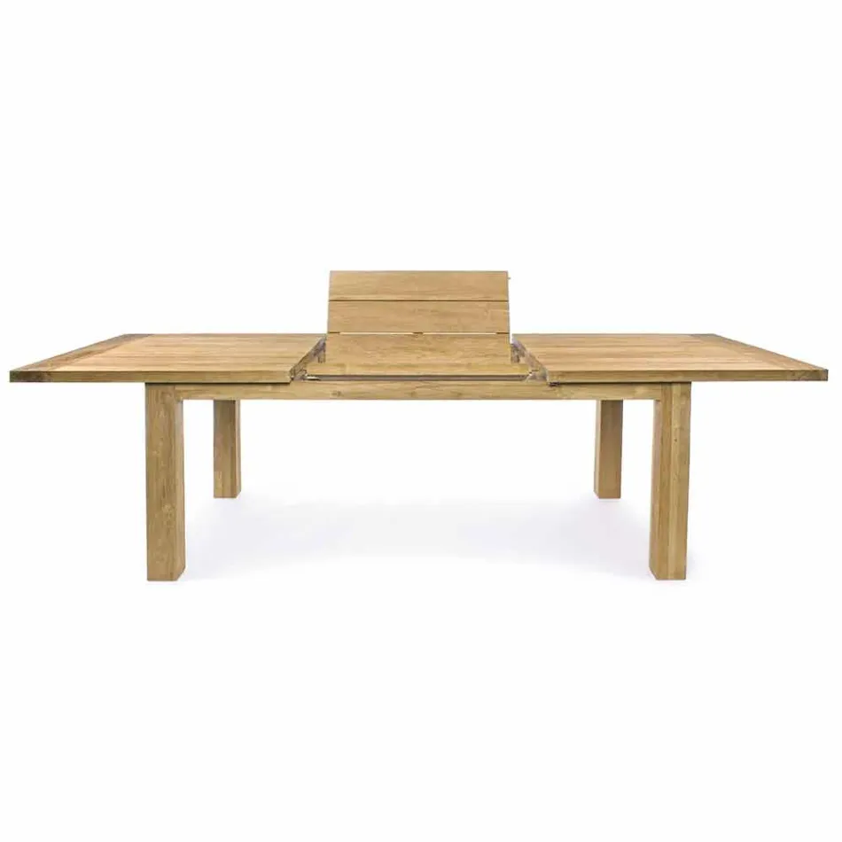 Uitschuifbare houten tuintafel voor 6 personen Homemotion - Hunter Viadurini