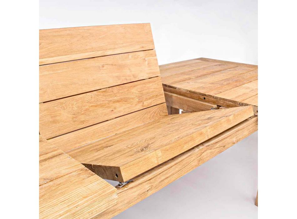 Uitschuifbare houten tuintafel voor 6 personen Homemotion - Hunter Viadurini