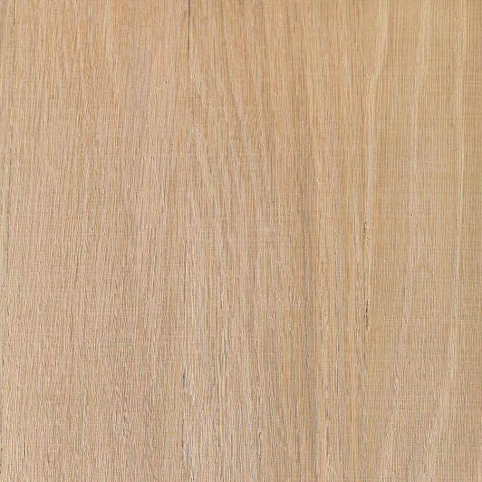 Uitschuifbare tafel in essenhout met zijbanden in essenhout - Ketla Viadurini