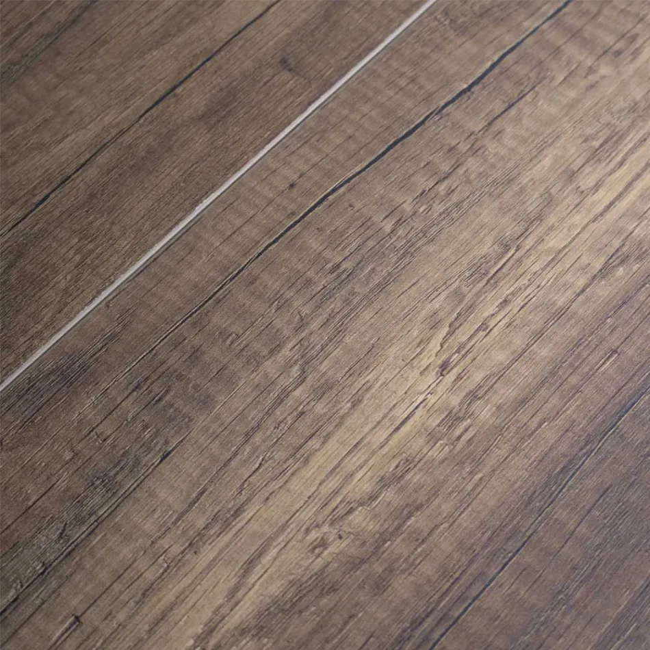 Uitschuifbare tafel in melaminehout en antraciet ijzeren onderblad - Sassone Viadurini