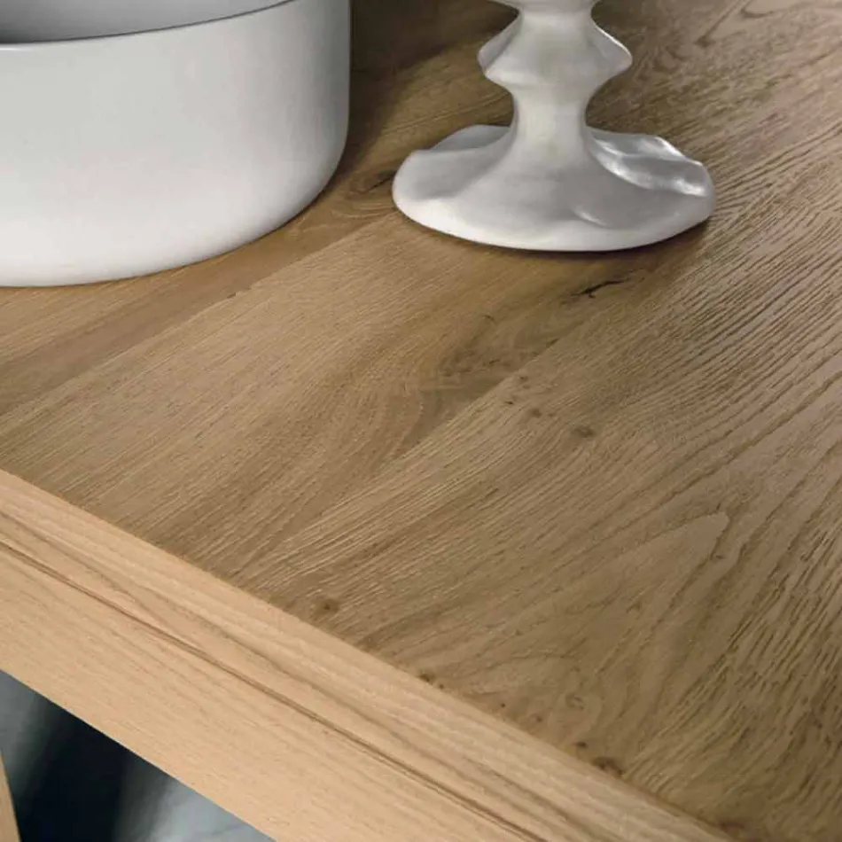 Uitschuifbare eikenhouten tafel Made in Italy - Sondrio Viadurini