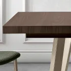 Uitschuifbare melaminetafel in 2 verschillende afwerkingen Made in Italy - Tecna Viadurini