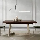 Uitschuifbare melaminetafel in 2 verschillende afwerkingen Made in Italy - Tecna Viadurini
