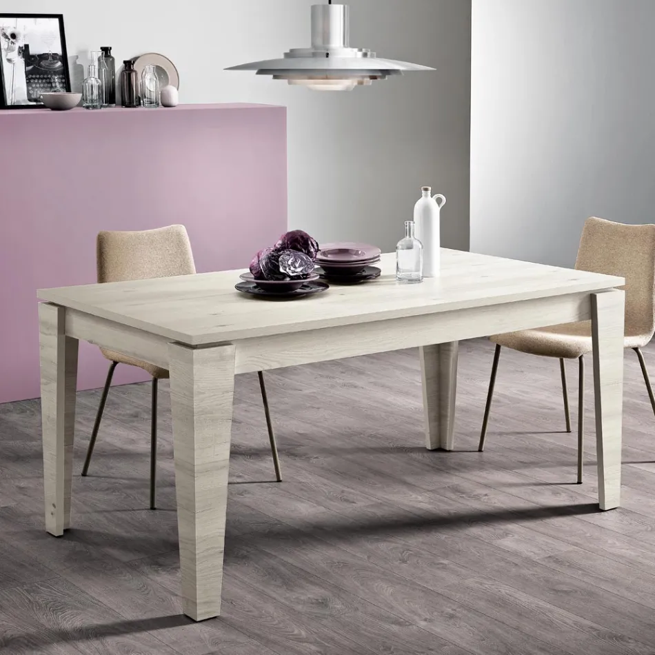 Uitschuifbare tafel in melamine met verschillende afwerkingen Made in Italy - Lily Viadurini