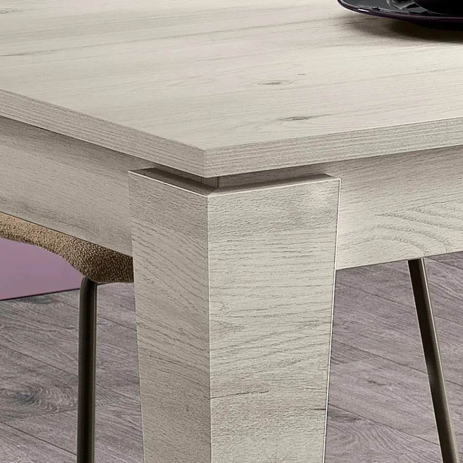 Uitschuifbare tafel in melamine met verschillende afwerkingen Made in Italy - Lily Viadurini