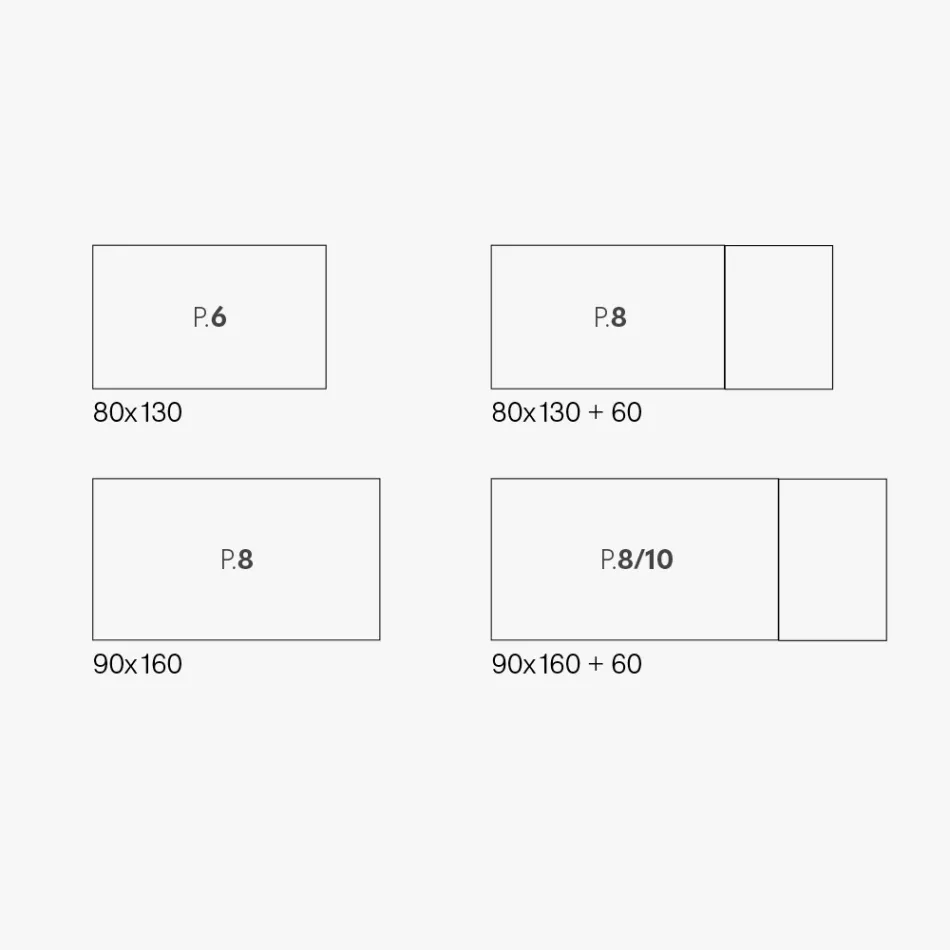 Uitschuifbare melaminetafel met verschillende afwerkingen Made in Italy - Lily Viadurini