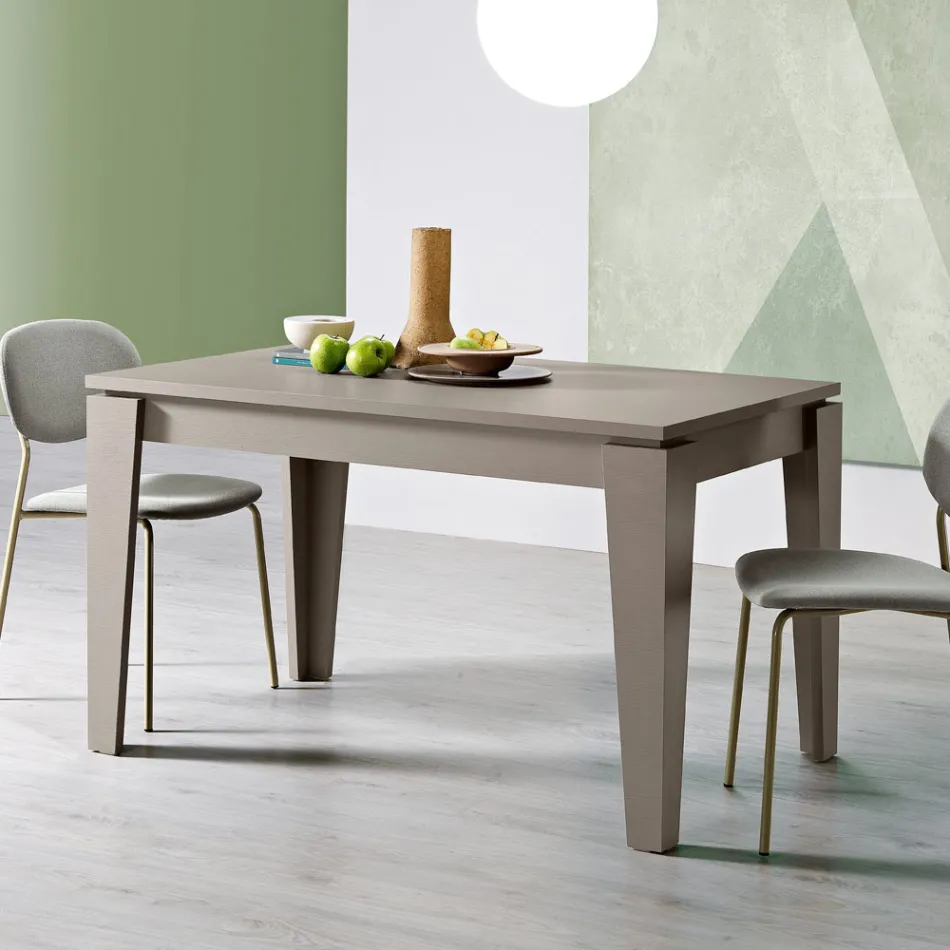 Uitschuifbare melaminetafel met verschillende afwerkingen Made in Italy - Lily Viadurini
