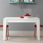 Uitschuifbare melaminetafel met verschillende afwerkingen Made in Italy - Lily Viadurini