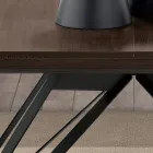 Uitschuifbare klaptafel van metaal en melamine Made in Italy - Meluso Viadurini