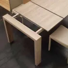 Uitschuifbare tafel in melamine MDF en modern Jesi Viadurini