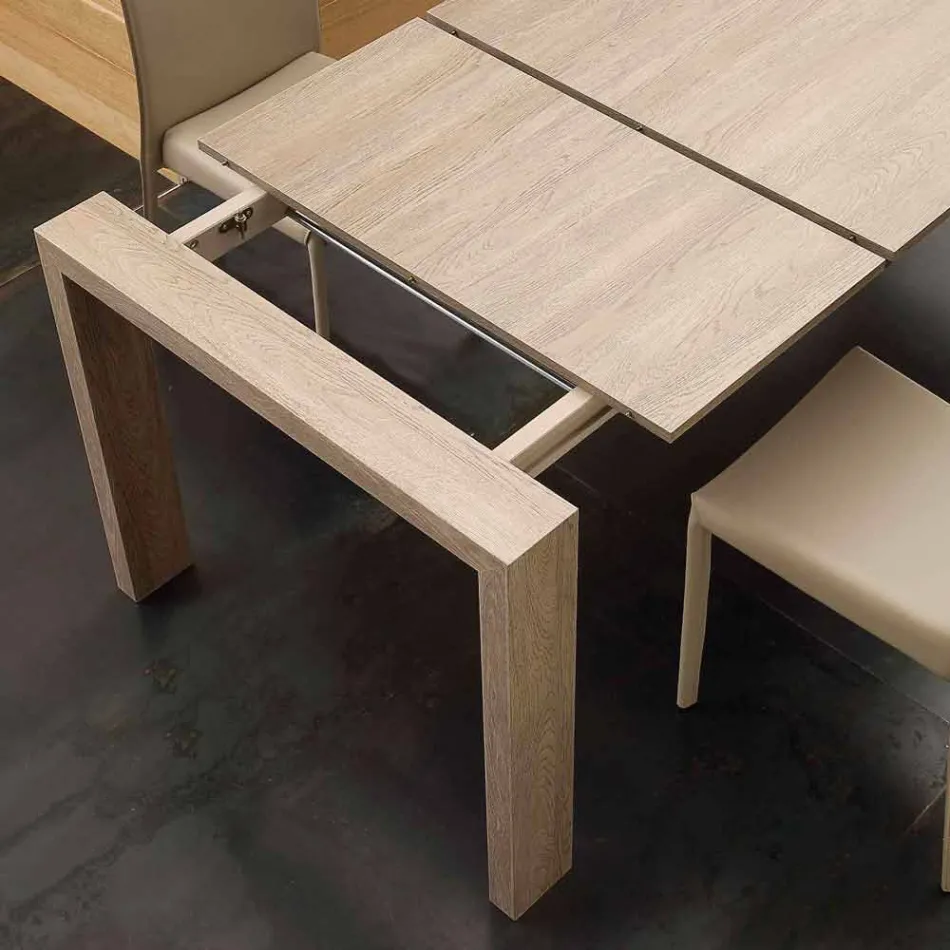 Uitschuifbare tafel in melamine MDF en modern Jesi Viadurini