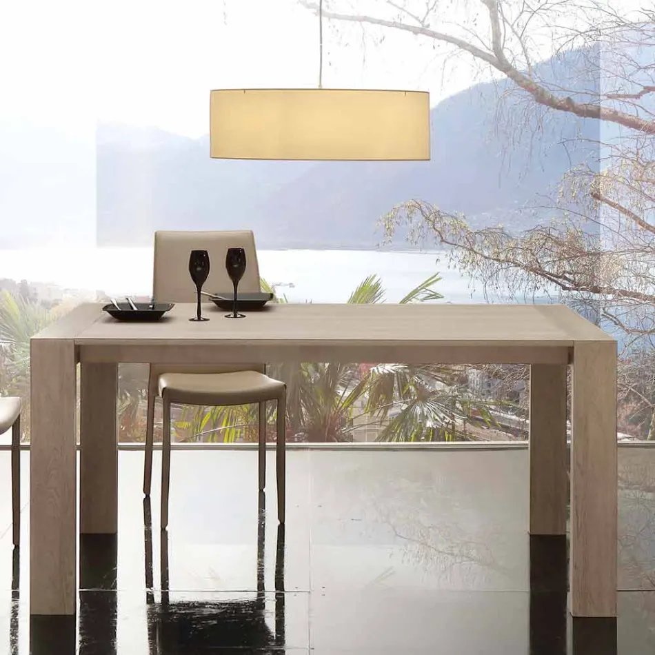 Uitschuifbare tafel in melamine MDF en modern Jesi Viadurini