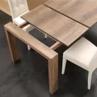 Uitschuifbare tafel in melamine MDF en modern Jesi Viadurini