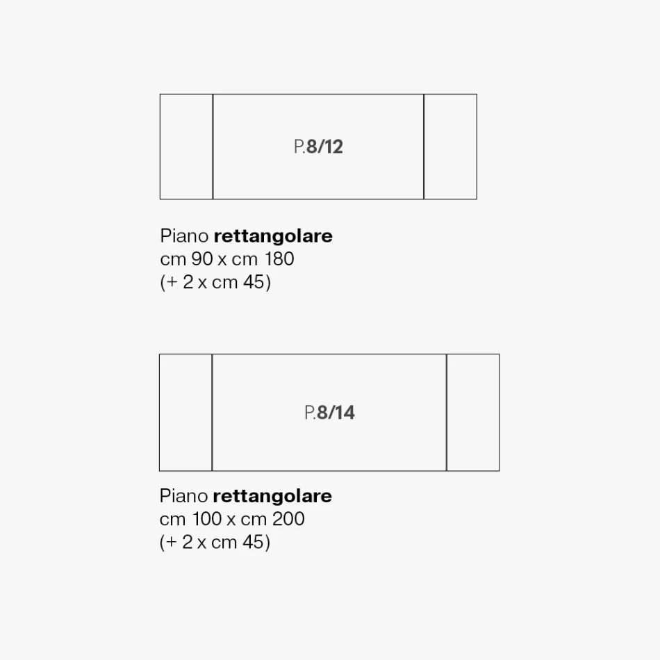 Uitschuifbare tafel van glaskeramiek met 3 verschillende afwerkingen Made in Italy - Tecna Viadurini