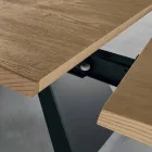 Uitschuifbare bijzettafel in eiken Made in Italy - Zerba Viadurini