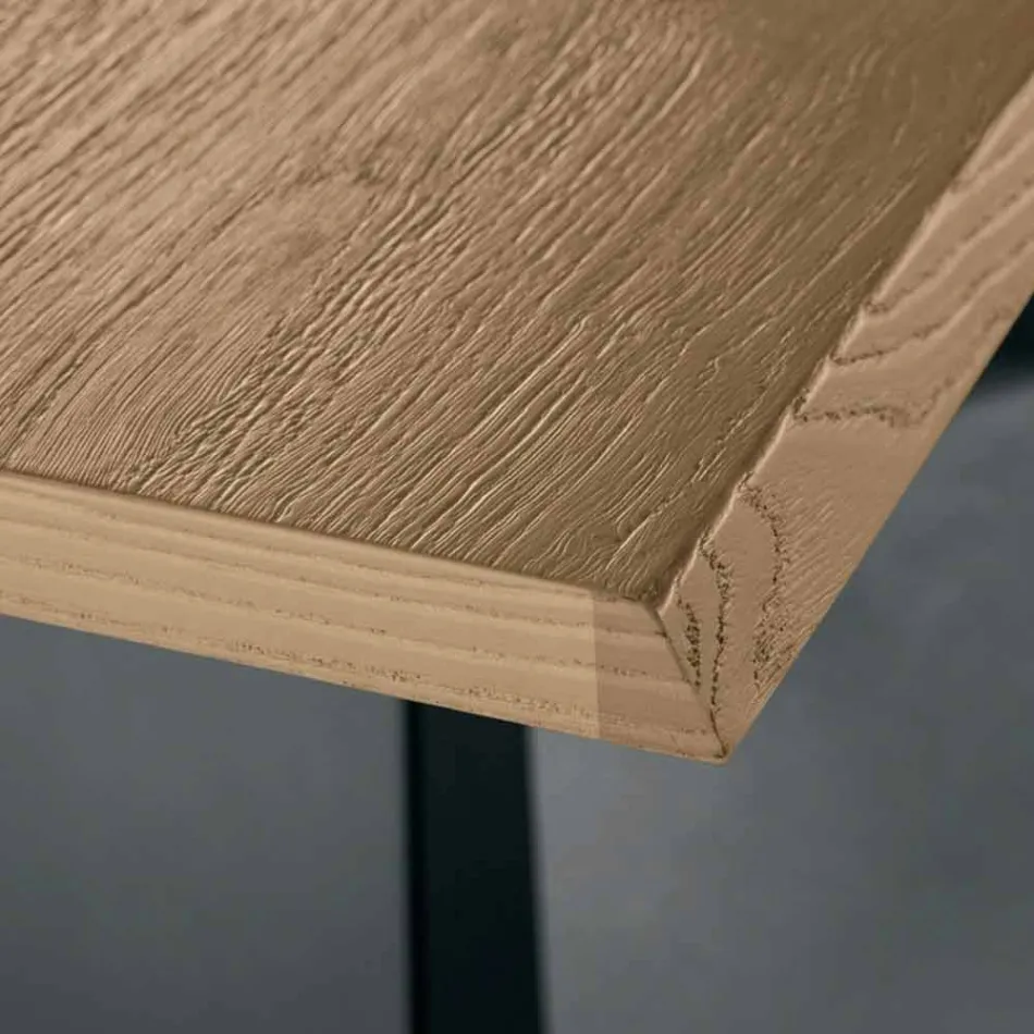 Uitschuifbare bijzettafel in eiken Made in Italy - Zerba Viadurini