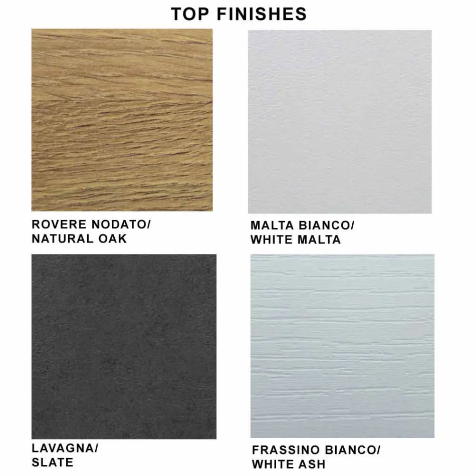 Moderne uitschuifbare tafel voor 14 personen met laminaatblad Made in Italy - Ezzellino Viadurini