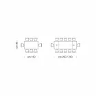 Moderne uitschuifbare tafel voor 14 personen met laminaatblad Made in Italy - Ezzellino Viadurini